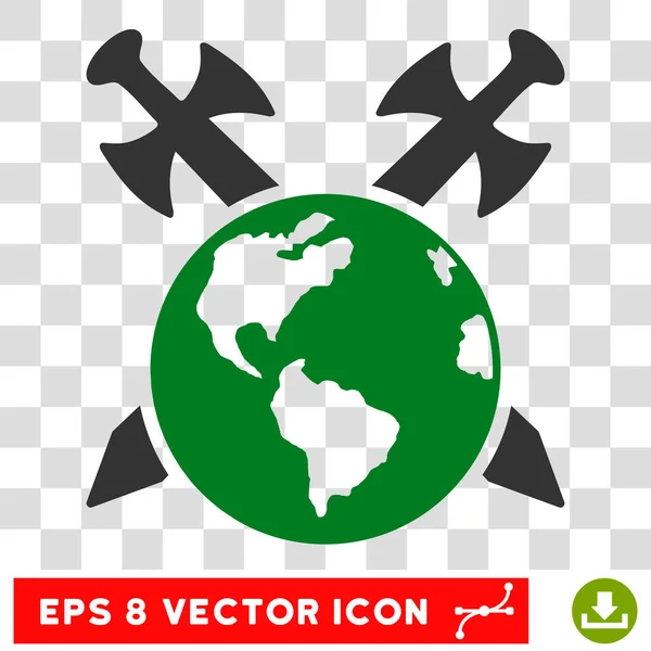 Espadas de la Tierra Eps Vector Icono — Vector de stock