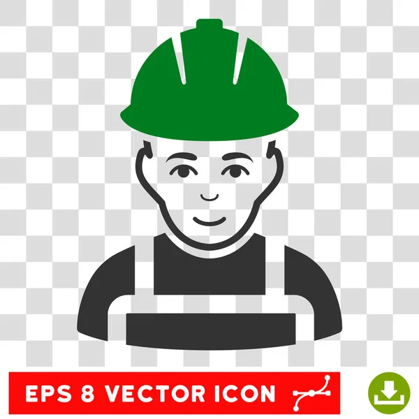 Trabalhador feliz Eps Vector Ícone — Vetor de Stock