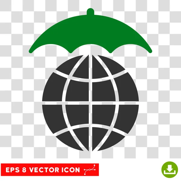 Paraguas Global Eps Vector Icono — Vector de stock
