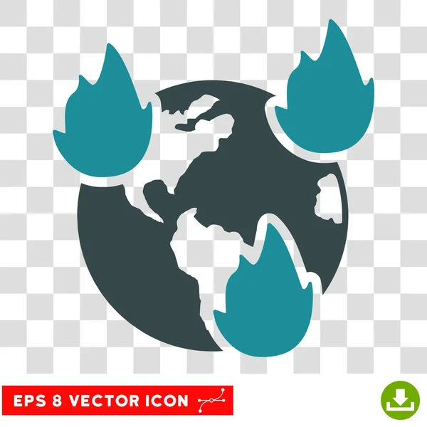 Desastres de la Tierra Eps Vector Icono — Vector de stock