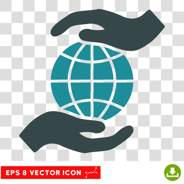 Mãos de seguros global Eps vetor ícone — Vetor de Stock