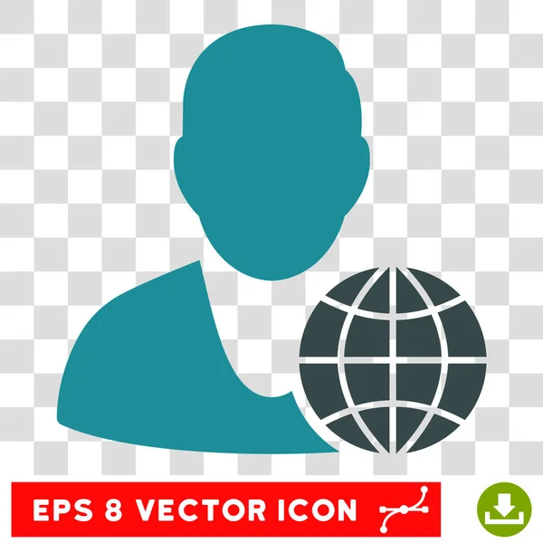 Globaler Manager eps Vektor-Symbol — Stockvektor