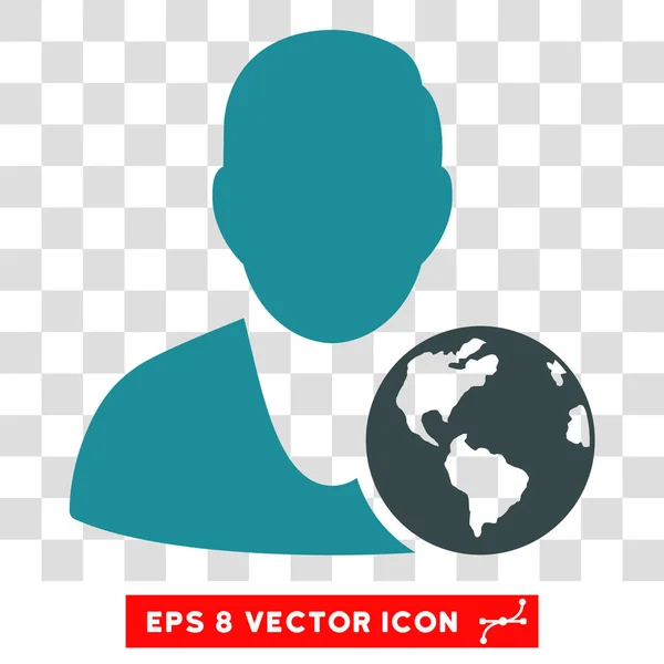 Gerente Internacional Eps Vector Icono — Vector de stock