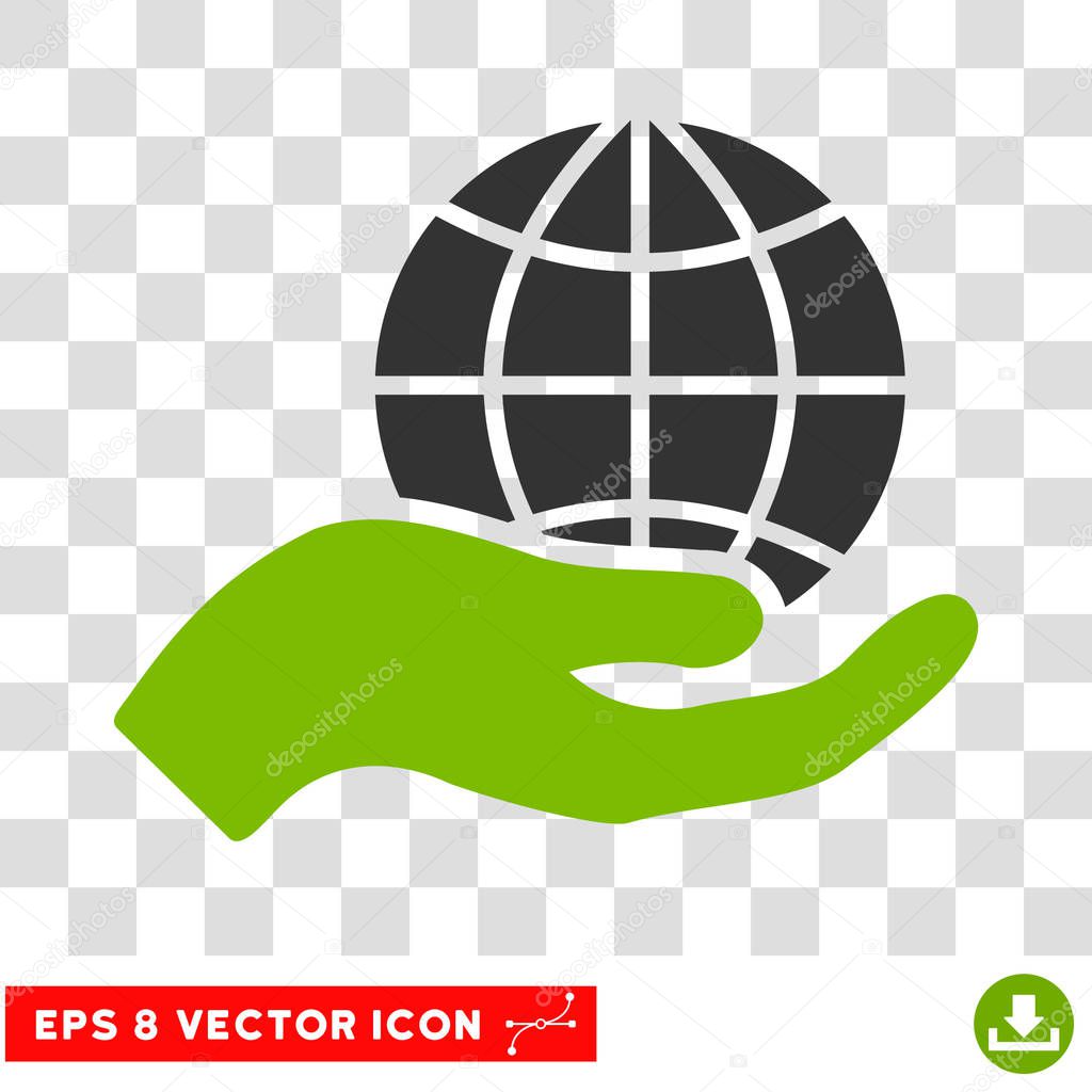 Global Care Hand Eps Vector Icon — Stock Vector © ahasoft