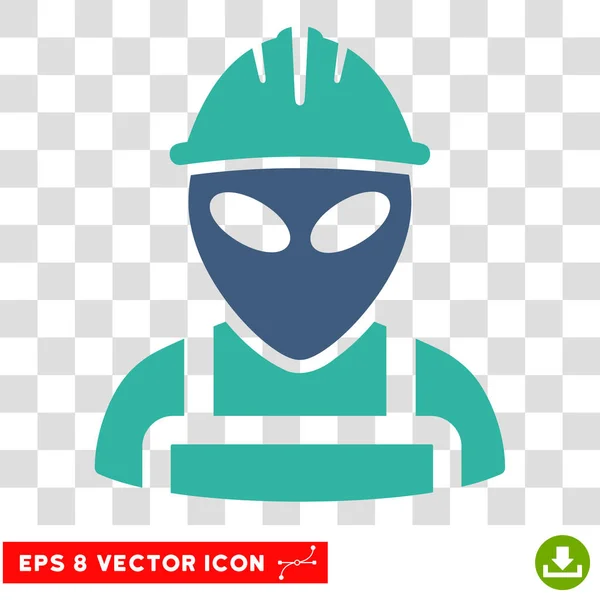 Alien Worker Eps Vector Icon — Stock Vector