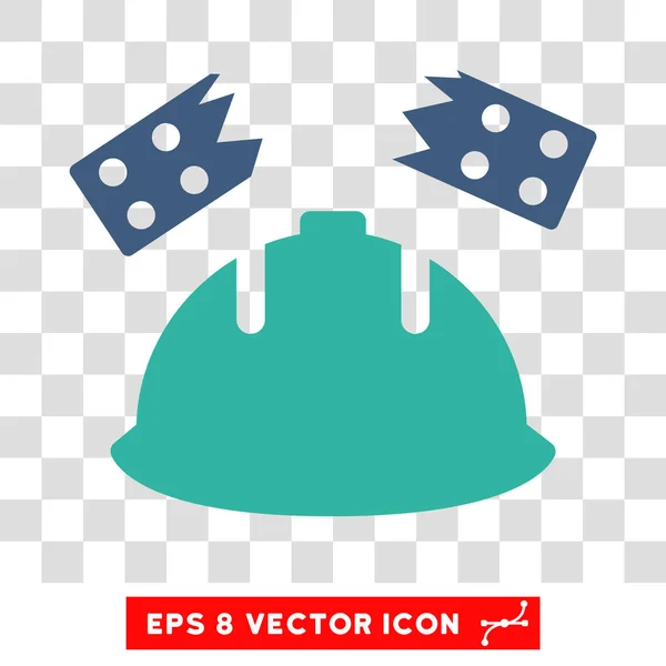 Tijolo Capacete Acidente Eps Vector Ícone — Vetor de Stock