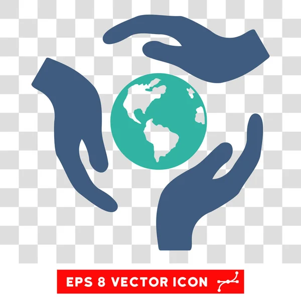 Global Care Mãos Eps Vector Ícone — Vetor de Stock