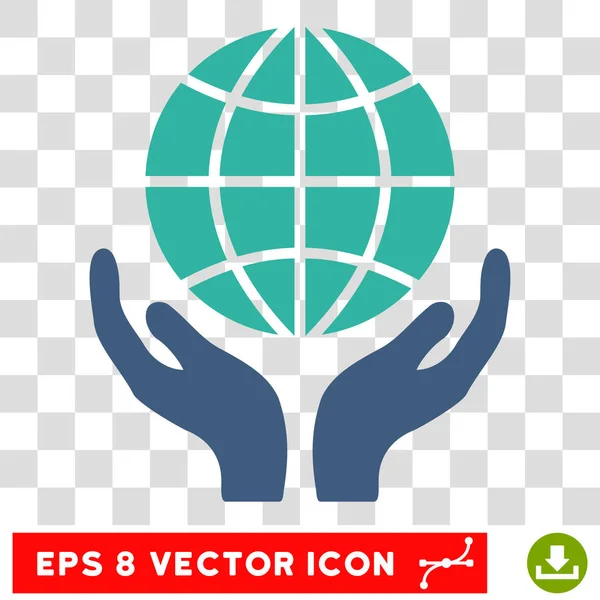 Global Mãos Eps Vector Ícone — Vetor de Stock