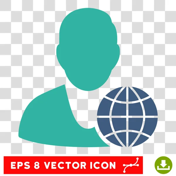 Global Manager Eps vetor ícone — Vetor de Stock