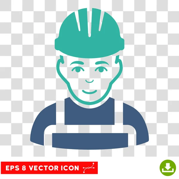 Happy Mechanic Eps Vector Icon — Stock Vector