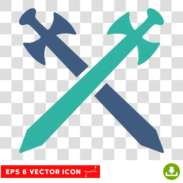 Medieval Swords Eps Vector Icon — Stock Vector