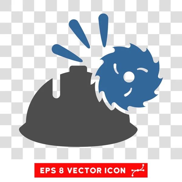 Proteção de cabeça de lâmina circular Eps Vector Icon — Vetor de Stock