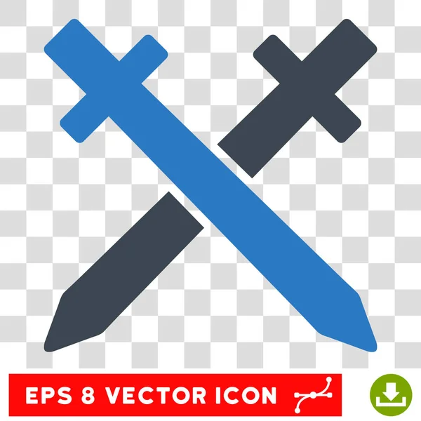 Kruising zwaarden Eps Vector Icon — Stockvector