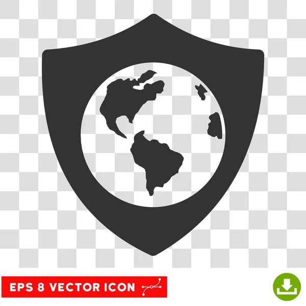Escudo de la Tierra Eps Vector icono — Vector de stock