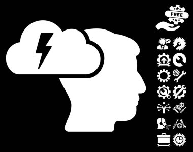 Vektör simge araçları Bonus ile beyin fırtınası