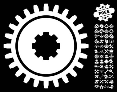 Karikatür vektör simge araçları Bonus ile