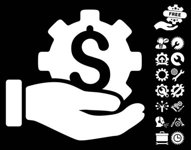 Geliştirme hizmeti vektör simge araçları Bonus ile