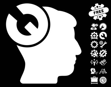 Kafa cerrahi anahtar vektör simgesine araçları Bonus ile