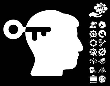 Zihin anahtar vektör simge araçları Bonus ile