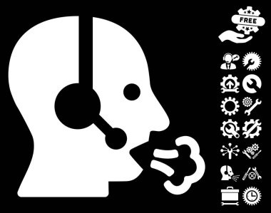 Operatör konuşma vektör simge araçları Bonus ile