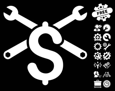 Hizmet fiyat vektör simge araçları Bonus ile