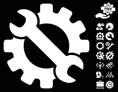 Hizmet araçları Bonus ile vektör simge araçları