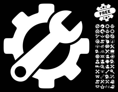 Hizmet araçları Bonus ile vektör simge araçları