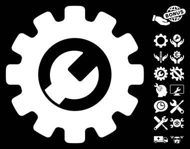 Hizmet araçları Bonus ile vektör simge araçları