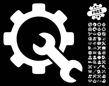 Hizmet araçları Bonus ile vektör simge araçları