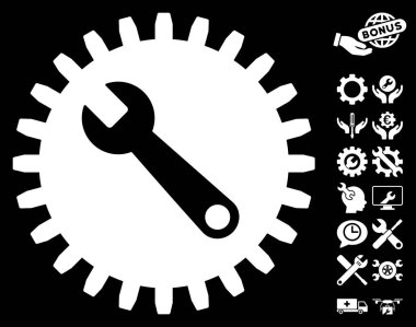 Hizmet araçları Bonus ile vektör simge araçları