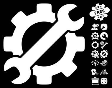 Hizmet araçları Bonus ile vektör simge araçları