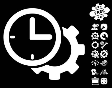 Zaman kurulum dişli vektör simge araçları Bonus ile