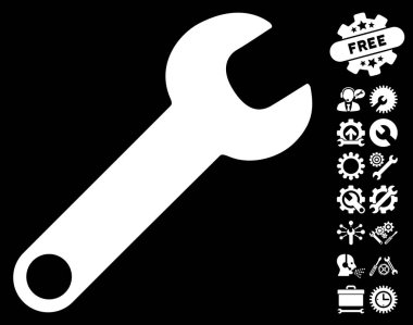 İngiliz anahtarı vektör simgesi araçlar Bonus ile