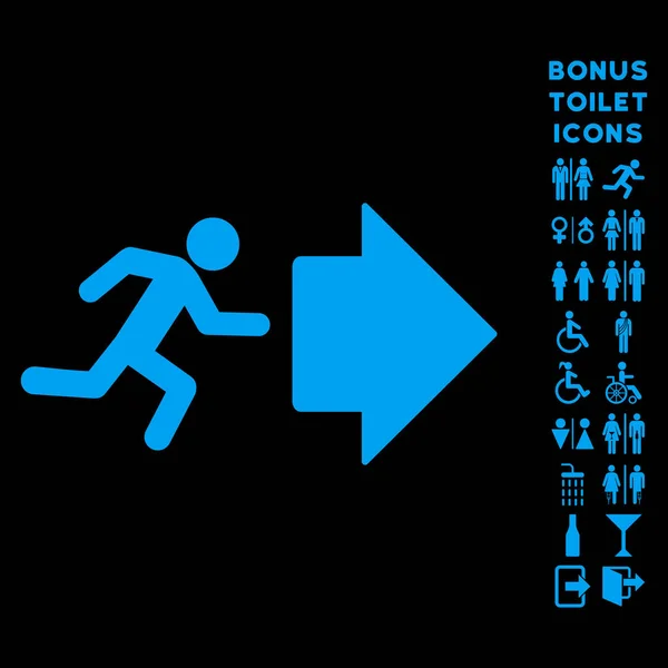 Sens de sortie Icône vectorielle plate et bonus — Image vectorielle