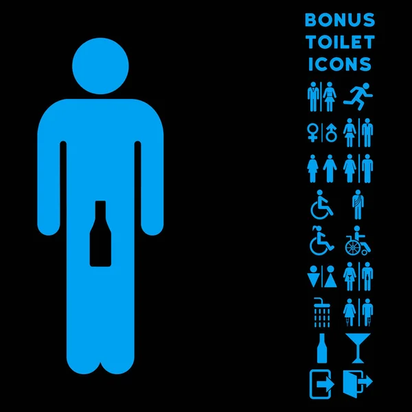 Człowiek płaskie wektor ikona i Bonus — Wektor stockowy