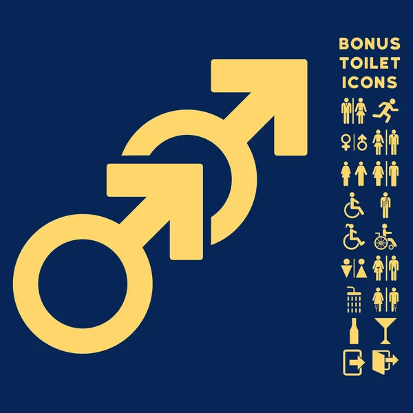 Gay Sex platte Vector Icon en Bonus — Stockvector