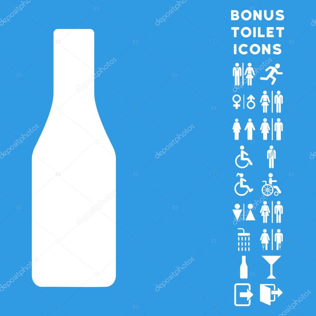 ビール瓶フラット ベクトル アイコンとボーナス ストックベクター