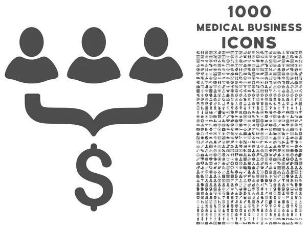 Фильтр продаж икона с 1000 медицинских значков бизнеса — стоковый вектор