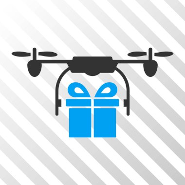 Drone hediye teslimat vektör Eps simgesi