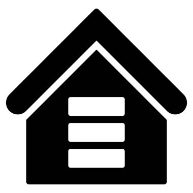 Veri Merkezi Binası düz vektör simgesi