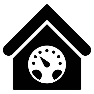 Metre bina düz vektör simgesi