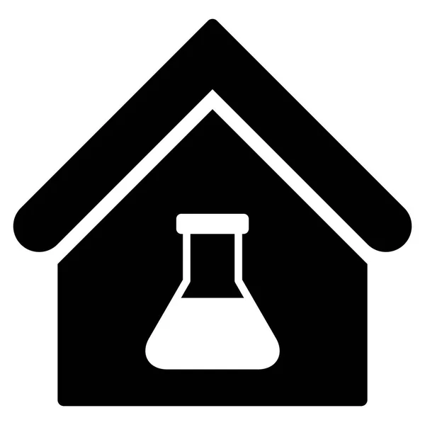 Хімічні лабораторії будівля плоска Векторна іконка — стоковий вектор