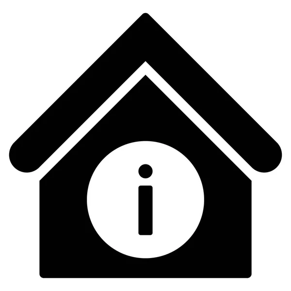 Informação Building Flat Vector Icon — Vetor de Stock