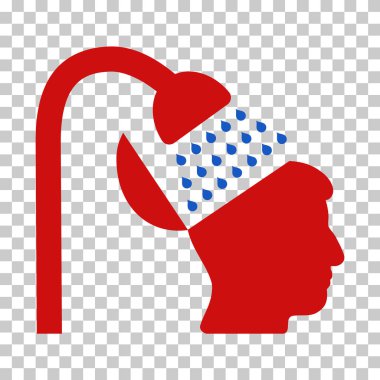 Açık fikirli duş vektör simgesi