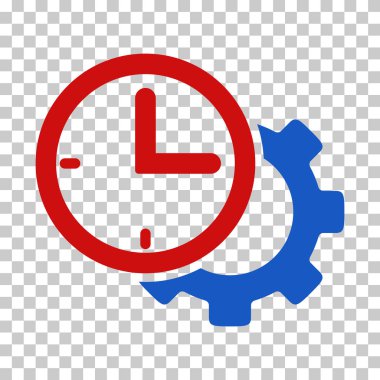 Zaman kurulum dişli vektör simgesi