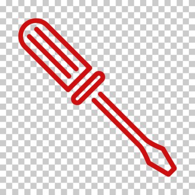 Kontur tornavida vektör simgesi