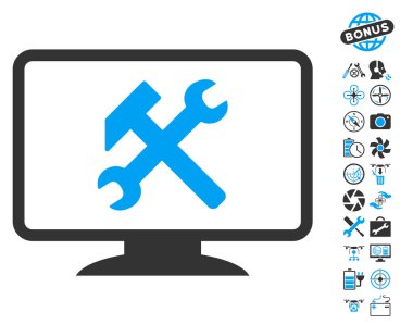 Helikopter araçları Bonus ile masaüstü ayarları simgesi