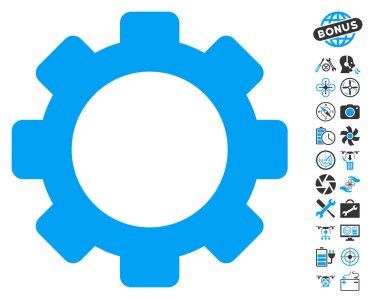 Helikopter araçları Bonus ile dişli simgesini