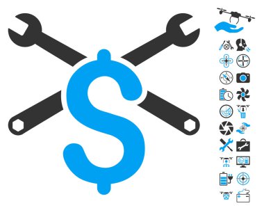 Hava dron araçları Bonus ile onarım hizmet fiyat simgesi