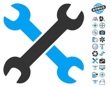 Hava dron araçları Bonus simgesiyle yuvalı eğri somun anahtarları